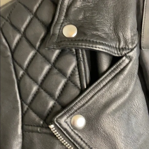 All Saints Black Leather Jacket - Picture 7 of 13